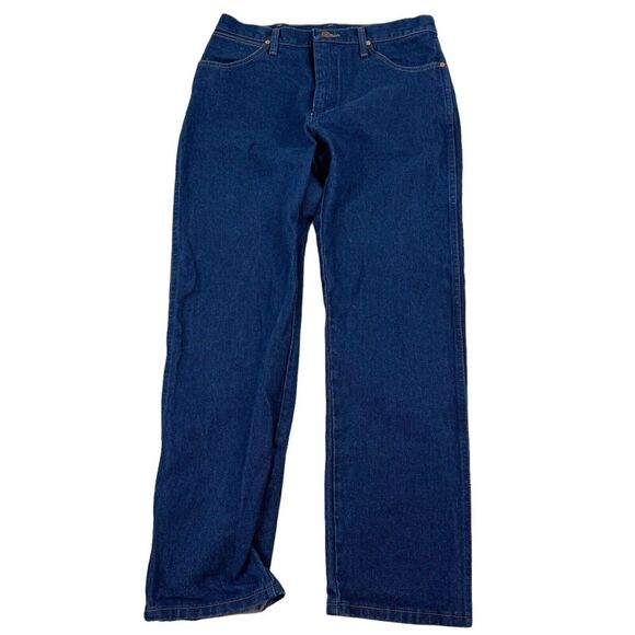 Wrangler Jeans Cowboy Cut Dark Wash 100% Cotton Denim Work 13MWZ 34x32 02 - Picture 1 of 8